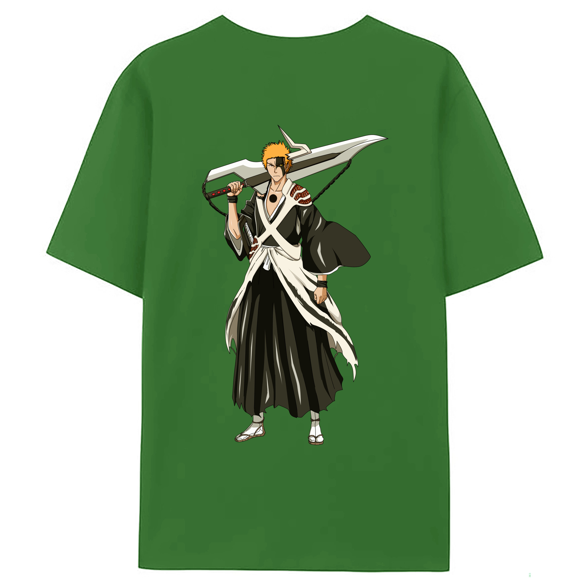 （画像用） ブリーチ 黒崎一護（くろさき いちご）BLEACH Kurosaki Ichigo レディース半袖Tシャツ(バックプリント)